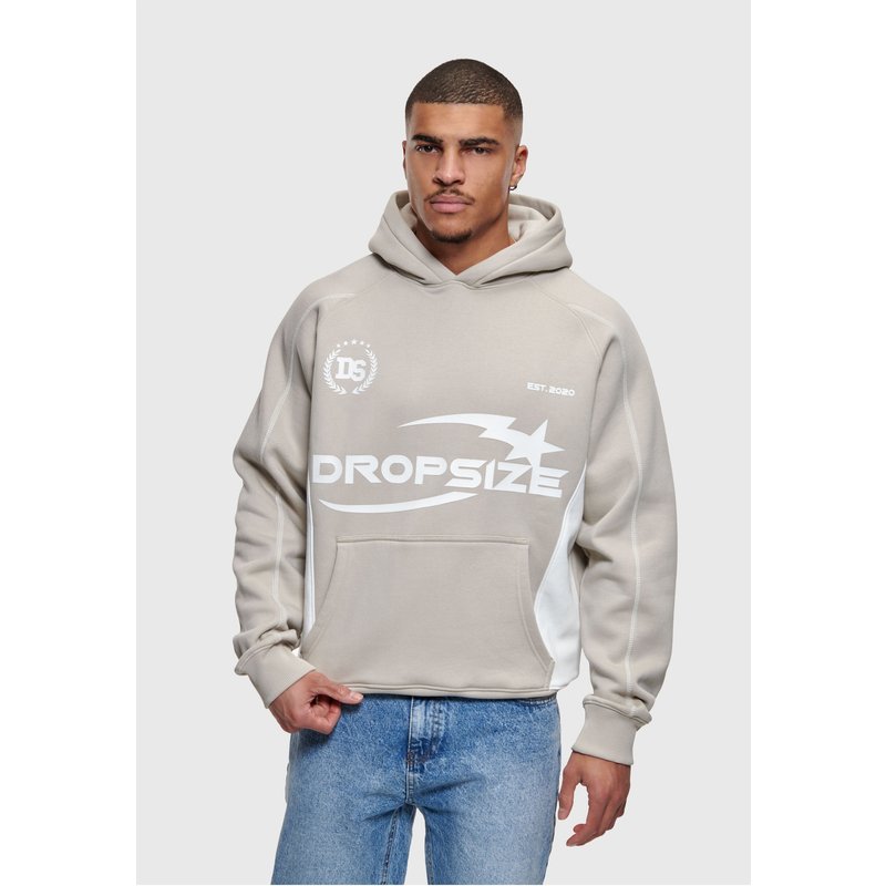 Dropsize HEAVY OVERSIZE SPORTY LOGO HOODIE
