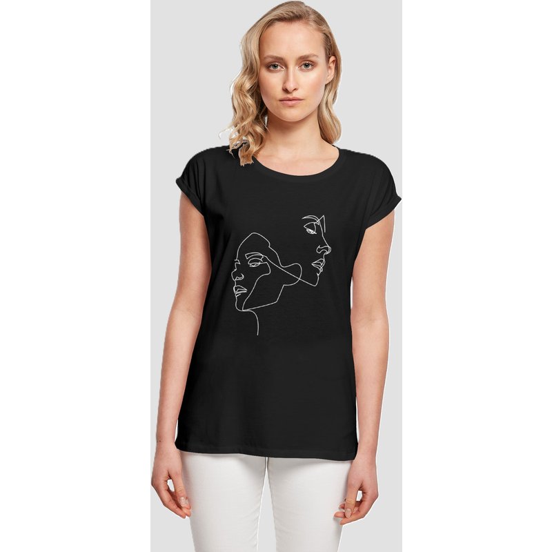 Mister Tee Ladies One Line Extended Shoulder