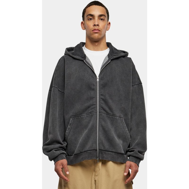 Urban Classics Heavy Sand Washed 90's Zip Hoody