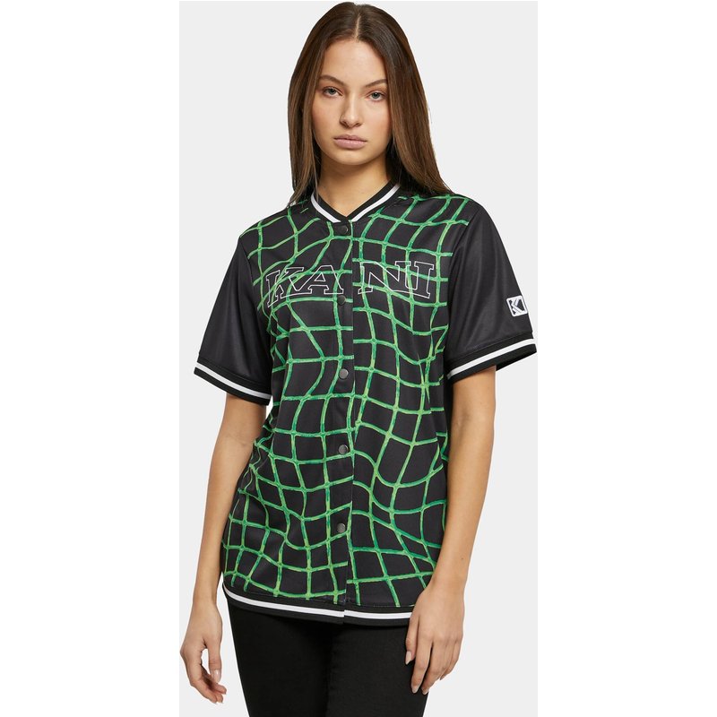 Karl Kani KK Retro Block Baseball Shirt black/ green