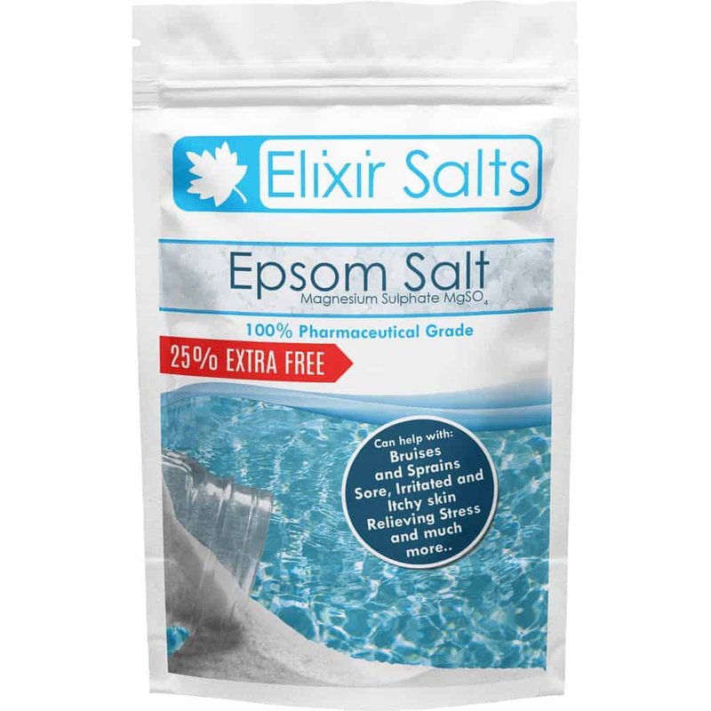 Elixir Salts Epsom Salt | Pharmaceutical FCC Food Grade + 25% Free