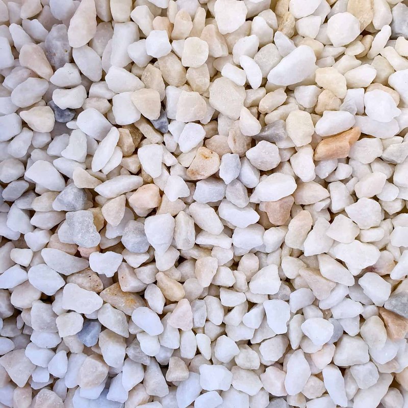 Polar White Marble Chippings (8mm-12mm) Decorative Stone