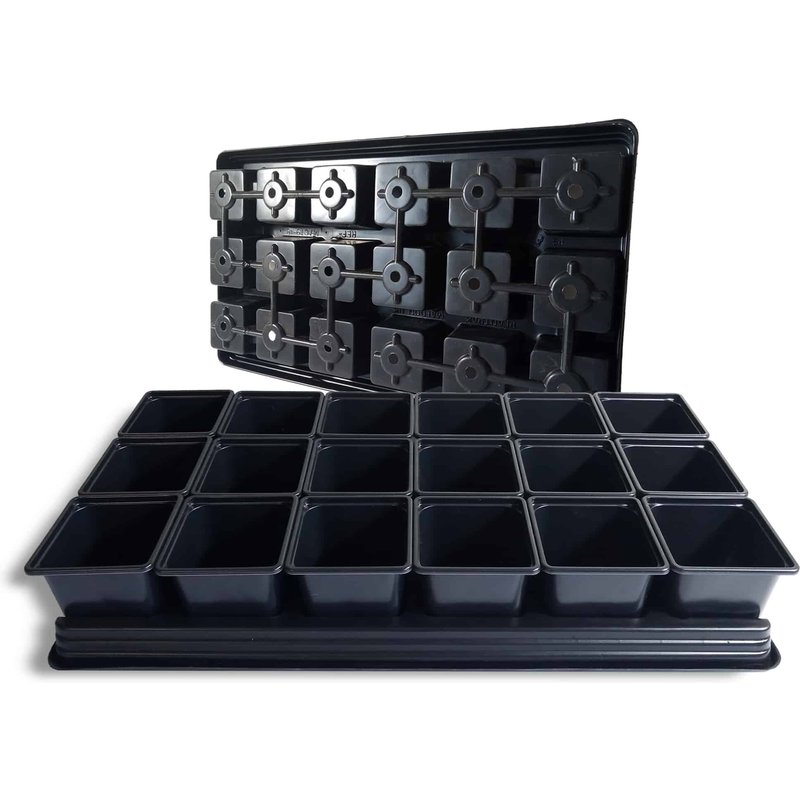 Square Pots & Carry Trays | 7cm (0.25L), 9cm (0.75L) & 11cm (1L) Sizes