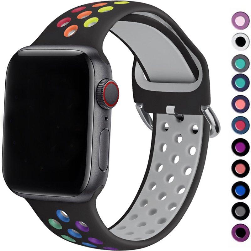 For Apple Watch Ultra Band 49mm 45mm 41mm Silicone Strap Breathable Sport Bracelet Iwatch Series 8 7 6 5 4 3 38mm 42mm 44mm 40mm