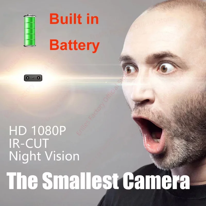 Smallest Mini Camera 1080P HD Smart Home Security Camcs IR-CUT Night Vision Micro Cam DV Motion Detection Video