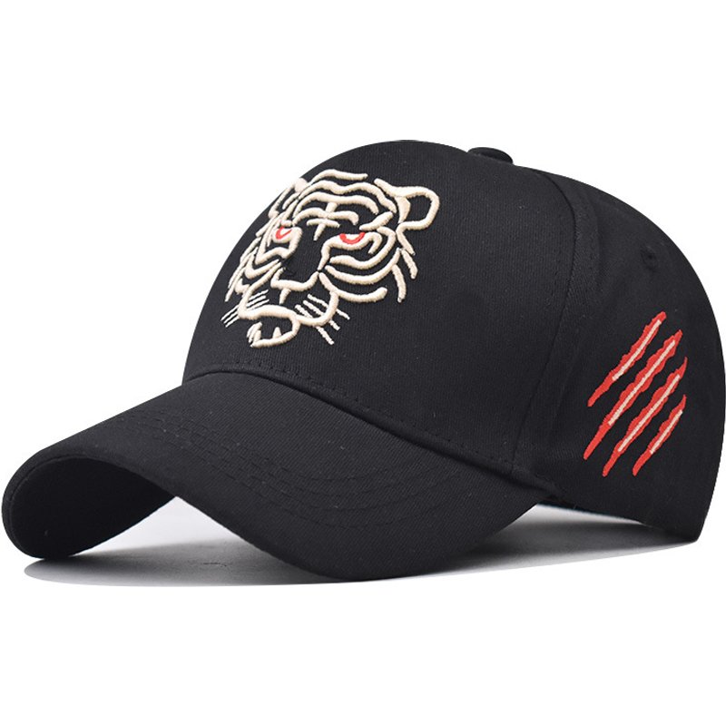 Casquette de baseball brodée avec boucle arrière pour homme et femme, chapeau de camionneur avec tigre et animal, pour sports de plein air