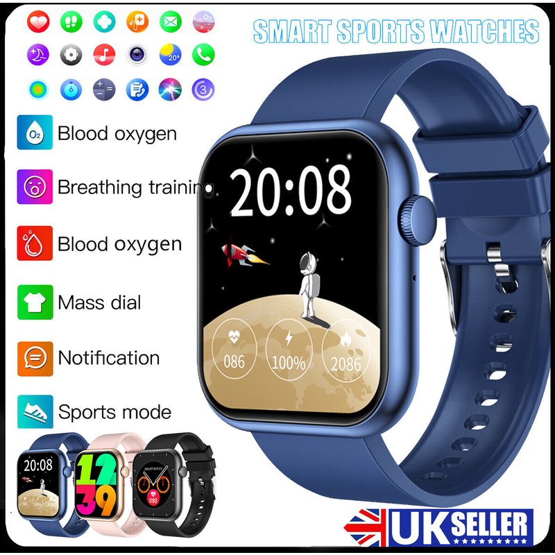 2024 Smart Watch For Men/Women, Waterproof Smartwatch Bluetooth IPhone Samsung *