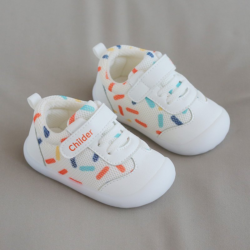 Mother & Kids Wholesale 2024 Spring and Autumn New Season Boys Girls Baby Toddler Shoes 0-1 to 2 Years Old Shoes Soft Sole Mesh Breathable