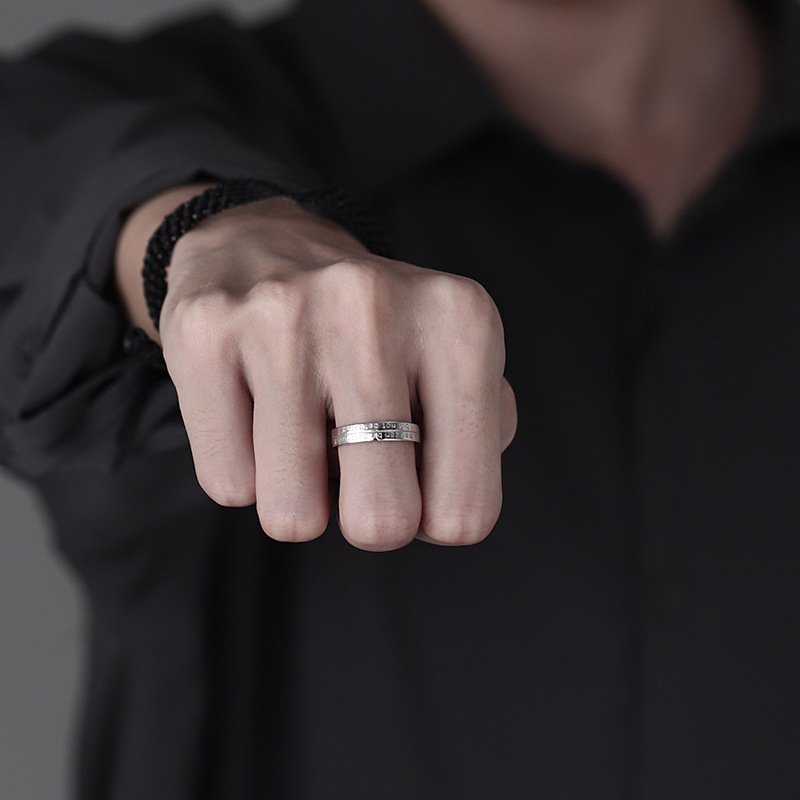 Men's Instagram Design, Cold and Trendy Style, Simple Index Finger Single Ring