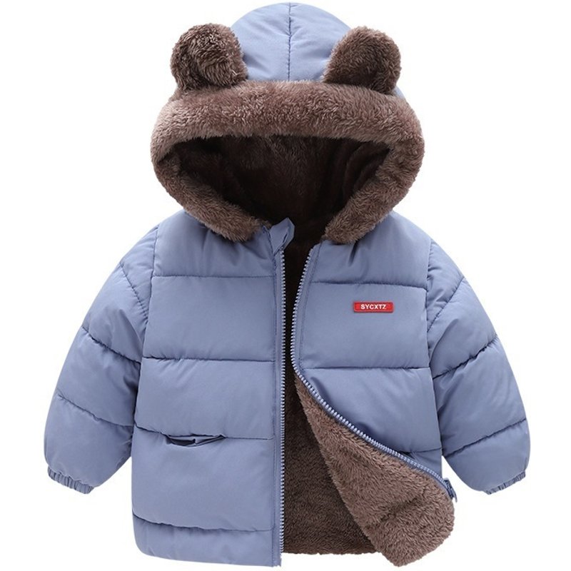 kid's clothing Winter children's padded padded jacket Girls hooded and fleecy padded padded jacket boys padded baby coat down jacket