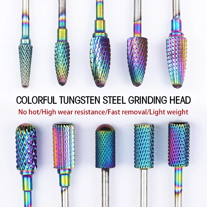 Tungsten Carbide Milling Cutters for Electric Nail Drill Machine Manicure Pedicure Drill Bit Polishing Tool Nail Files Accessory