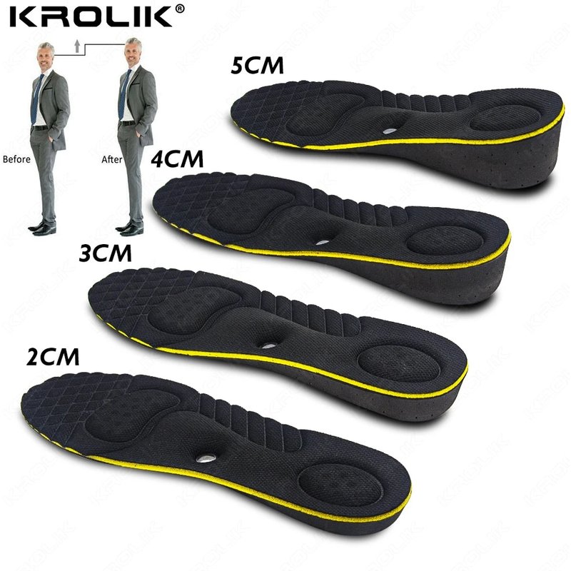 Magnet Massage Height Increase For Women Men 2/3/4/5 Cm Up Invisiable Arch Support Orthopedic Insoles Heighten Lift