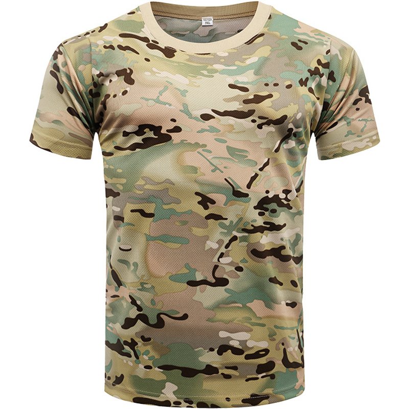Men's Clothing Cema camouflage short-sleeved men's summer quick-drying sports T-shirt outdoor physical training clothing tactical T-shirt wholesale