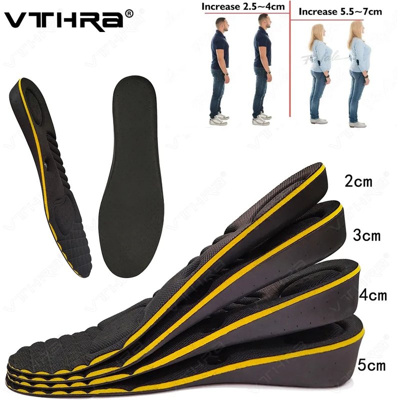 Increae Inole Cuhion 2-5cm Magnet Maage Inviible Height Lift Adjutable Cut Shoe Heel Inert Taller Support