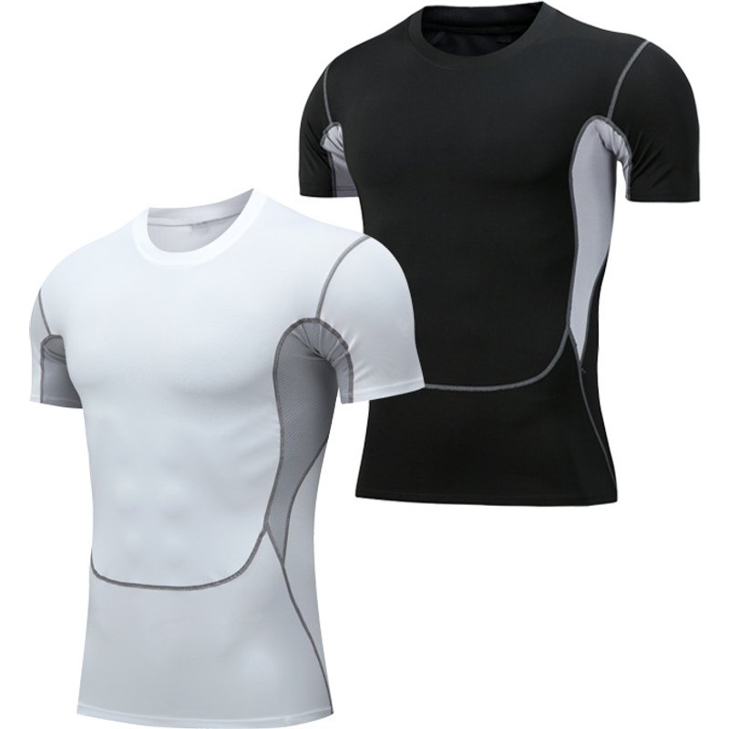 Men's clothing Running fitness wear elastic sports tights quick drying training fitness basketball fitness short sleeve base