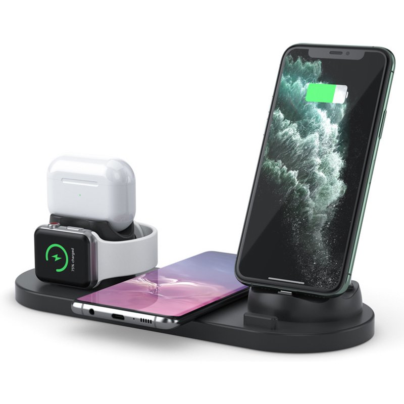 15w mobile phone watch earphone six-in-one wireless charger for iPhone Apple multi-functional wireless charger