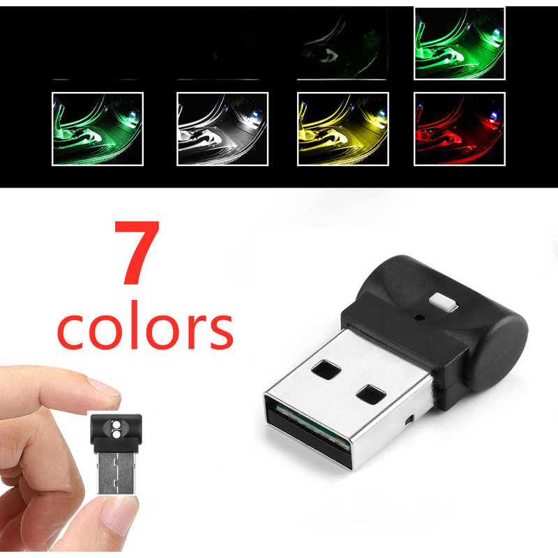 Mini USBLED car light car interior atmosphere light decorative light emergency lighting PC car colorful light steam