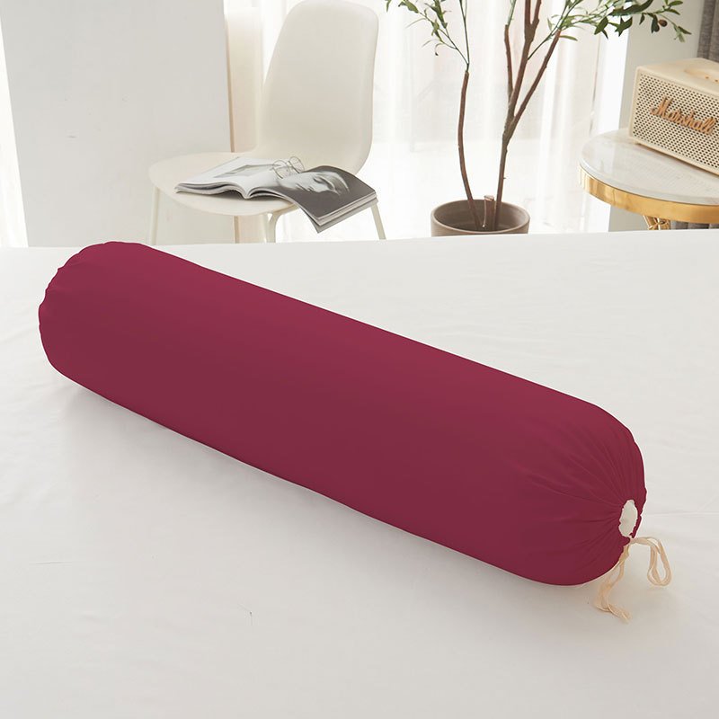 Solid Long Round Single Solid Color Cylindrical Pillowcase, Cross-border Dropshipping