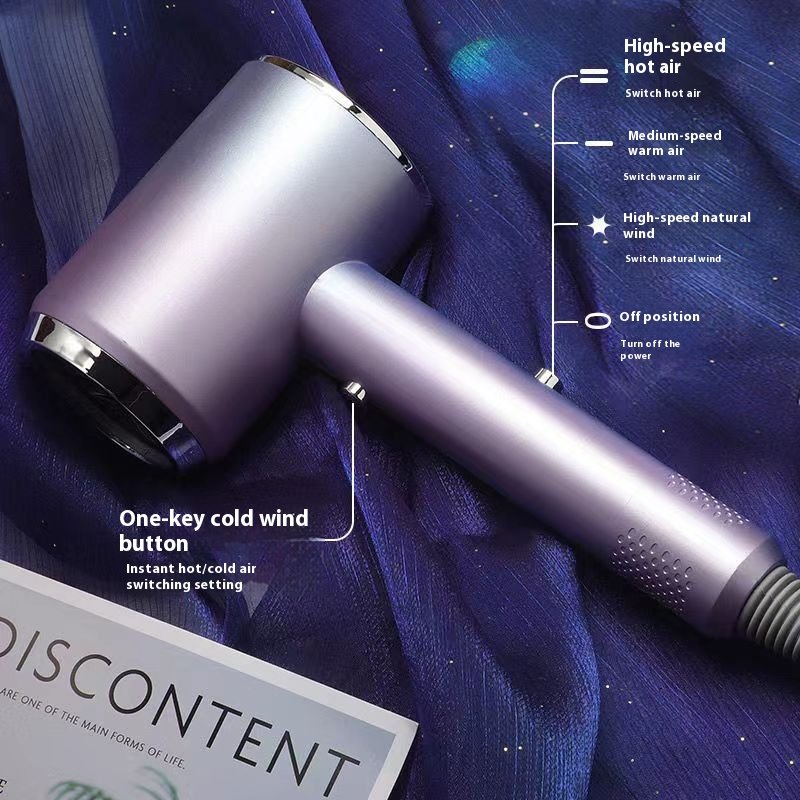 Professional Hair Dryer - 1250W DC Motor Blow Dryer With 3 Heat/Speed Settings, Overheat Protection & Concentrator Nozzle, Lightweight & Quiet