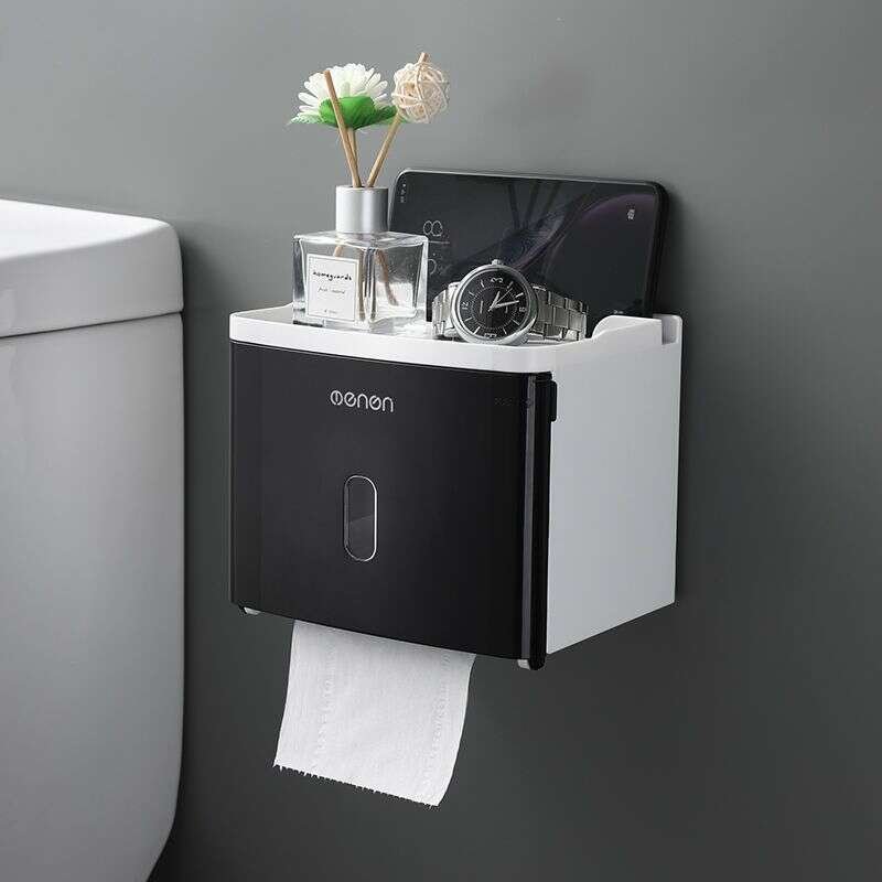 3860 Repeat Customers: Creative Waterproof Holder Without Punching Holes, Wall Mounted Tissue Box, Toilet Paper Storage
