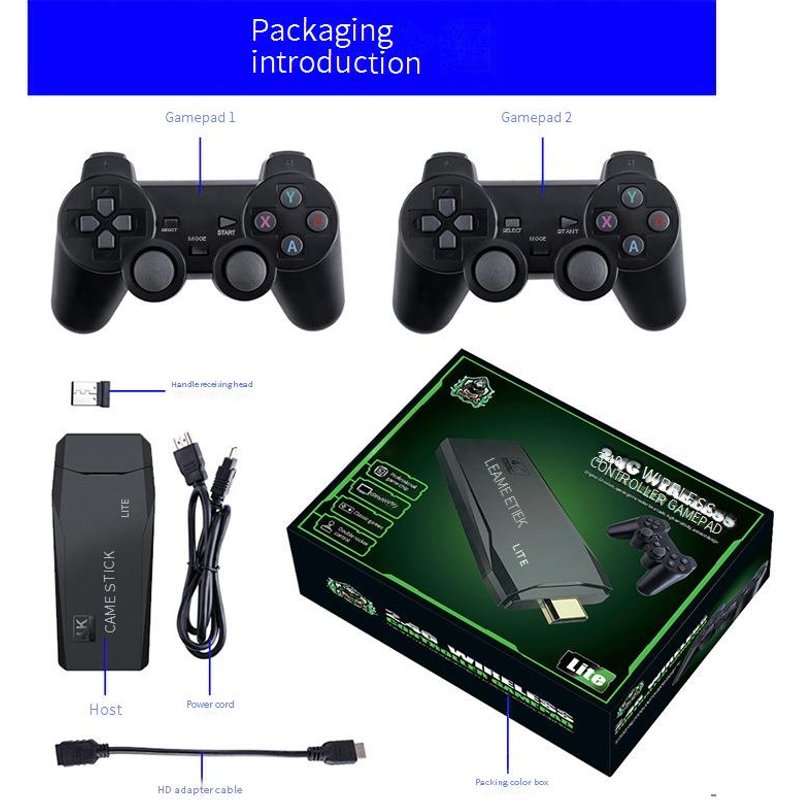 Video Game Consoles Home TV Game Console New HD 4K Wireless Handle Joystick Double Classic Nostalgic Street Fighter King Of Fighters