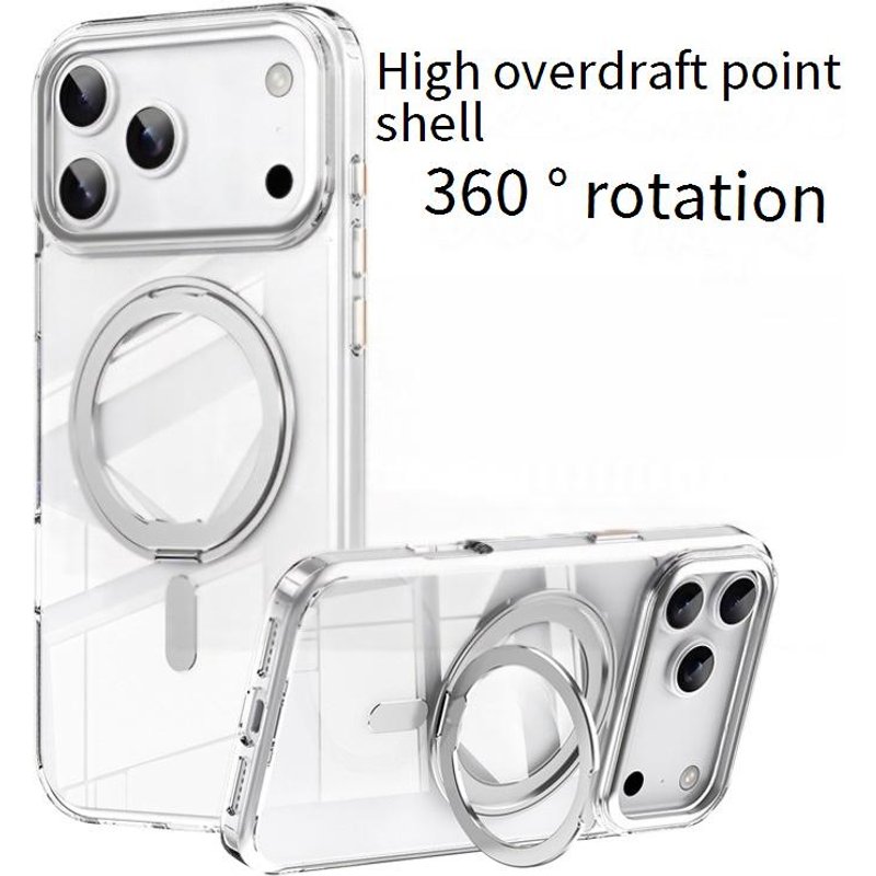 360° Rotating Magnetic Shockproof Case For IPhone 17 Pro Max/Pro/Air With Soft-Touch Matte Finish & Metal Stand (Compatible With IPhone 11-17 Series)