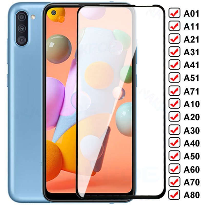 9D Tempered Glass For Samsung Galaxy A01 A11 A21 A31 A41 A51 A71 Screen Protector A10 A20 A30 A40 A50 A60 A70 A80 A90 Glass Film