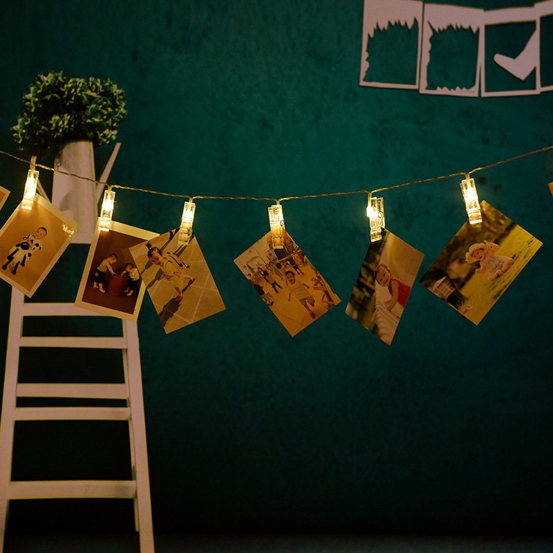 Battery-Powered LED Clip String Lights – 1.5M/3M/5M/10M Photo Display Fairy Lights For Indoor Room Decor, Christmas & Party