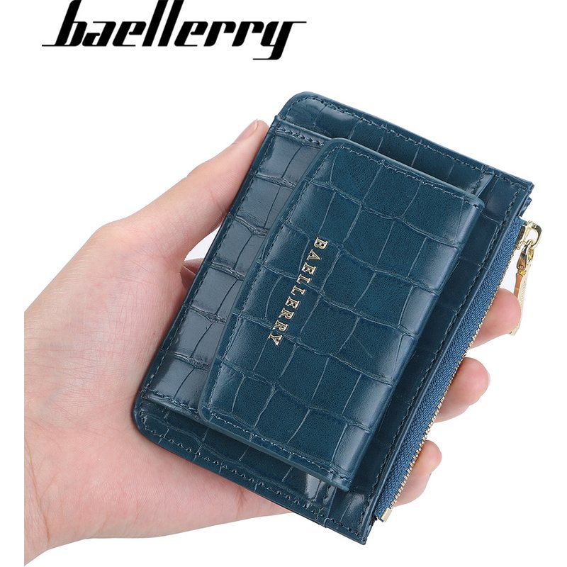 Baellerry Women's Wallet New Fashion Short Zipper Compact Card Holder Vertical Korean Style Coin Purse
