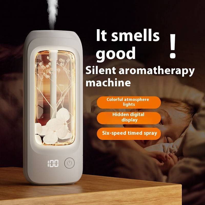 Diffuseur d'arômes rechargeable avec affichage numérique - Désodorisant automatique pour la maison, le bureau, l'hôtel et la salle de bain, autonomie de plus de 12 h, ultra silencieux (36 dB)