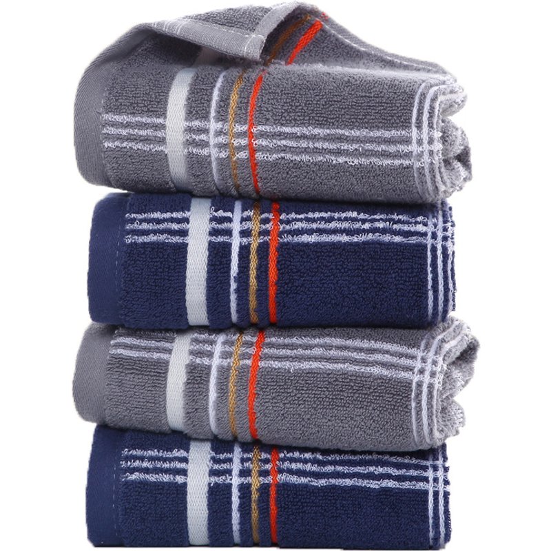 Pure cotton yarn-dyed gift towel wholesale English men's household commercial super facial towel hand towel custom logo