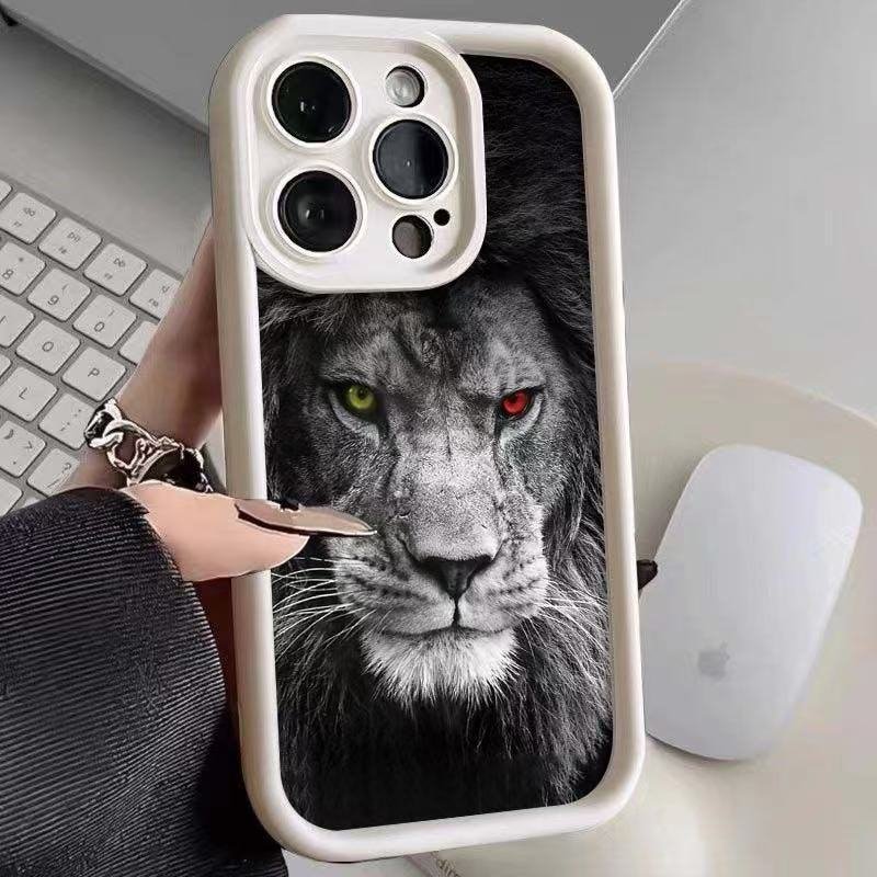 Lion Is Suitable For Iphone16pro Mobile Phone Case Iphone15 Trendy Man 14 European And American 13promax New 12x11XR