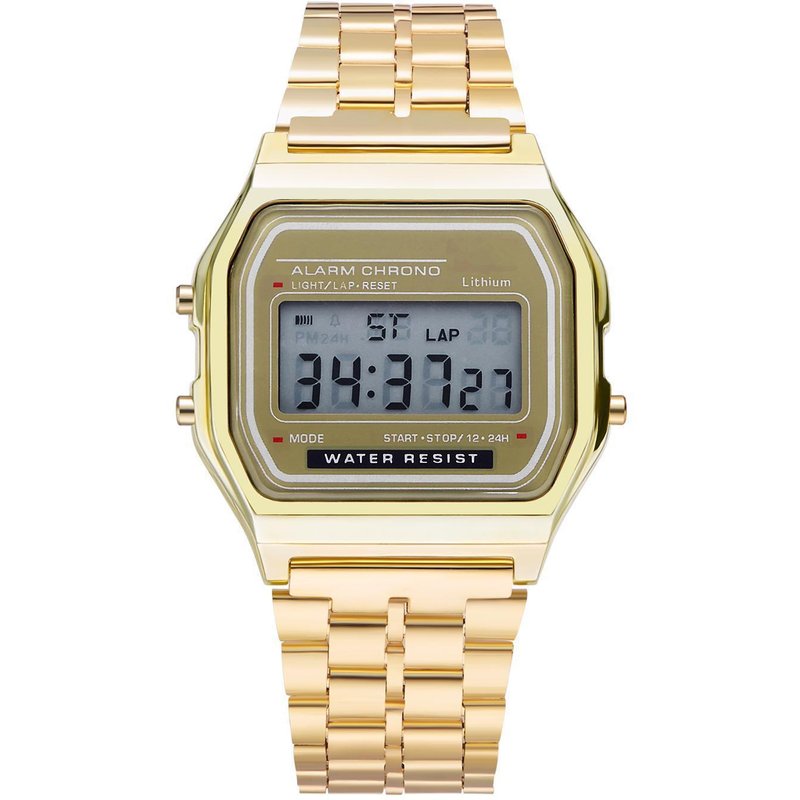 Women's Watches Led Electronic Watch Steel Band Fashion Watch Multi-functional Student Watch