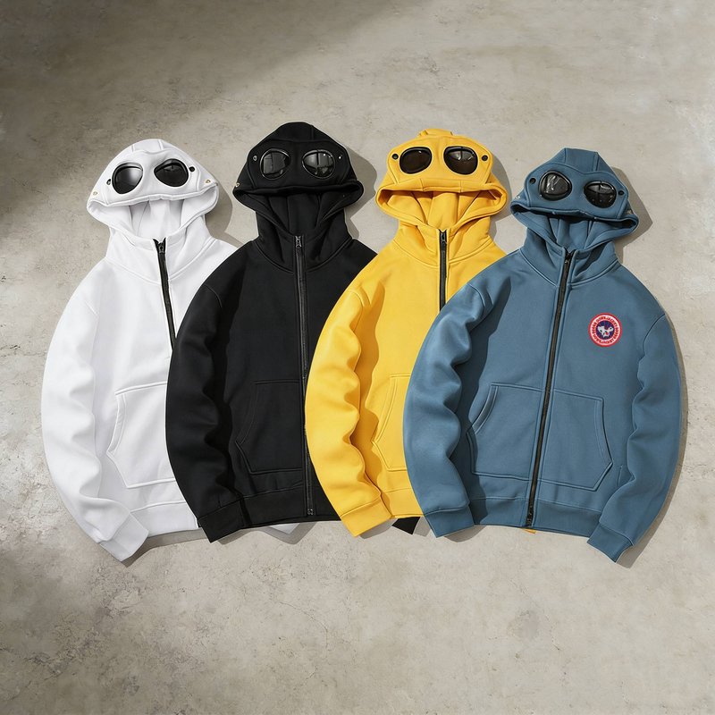 Men's Clothing New Spring American Street Style Loose Fit Versatile Street Fashion Badge Glasses Hat Zipper Hoodie