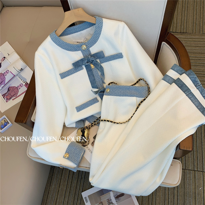 Fashionable Casual Suit, Temperament And Age-reducing Small Dress, Wide-leg Pants, Complete Match