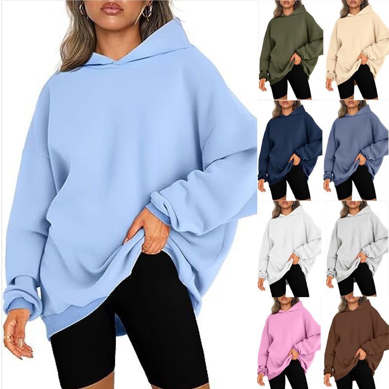2024 Women's New Hooded Pullover Loose Casual Fleece Hoodie
