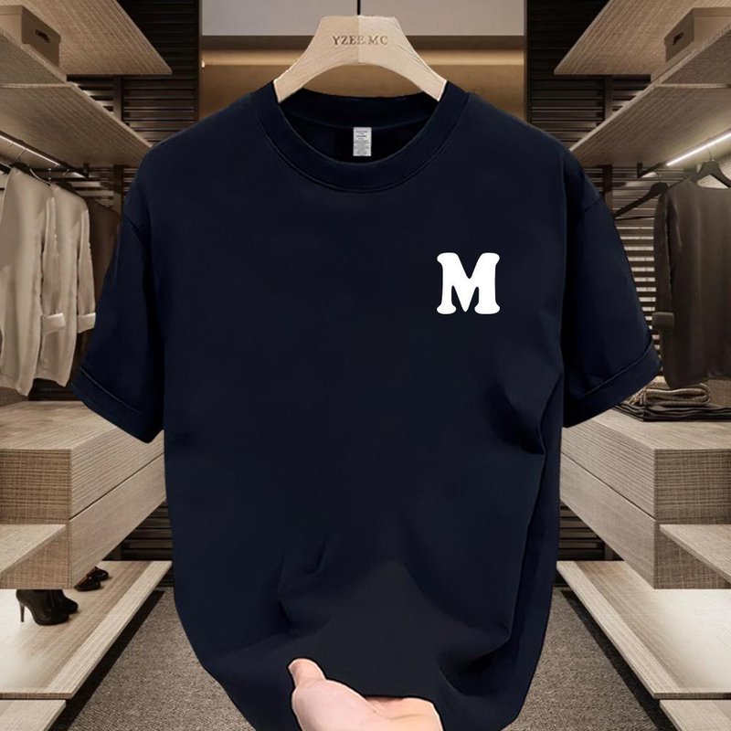 Men's Clothing New Short sleeved T shirt Men's Round Neck Loose Large Size National Trend Handsome Fashion Brand Casual Half Sleeve