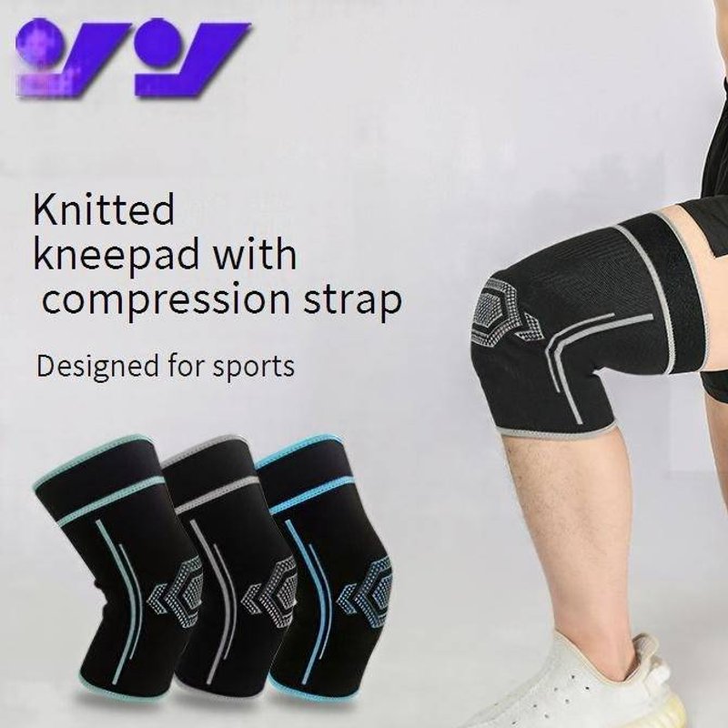 Breathable Knit Knee Brace For Running, Jump Rope, Cycling & Basketball – Adjustable Compression Support For Fitness & Sports