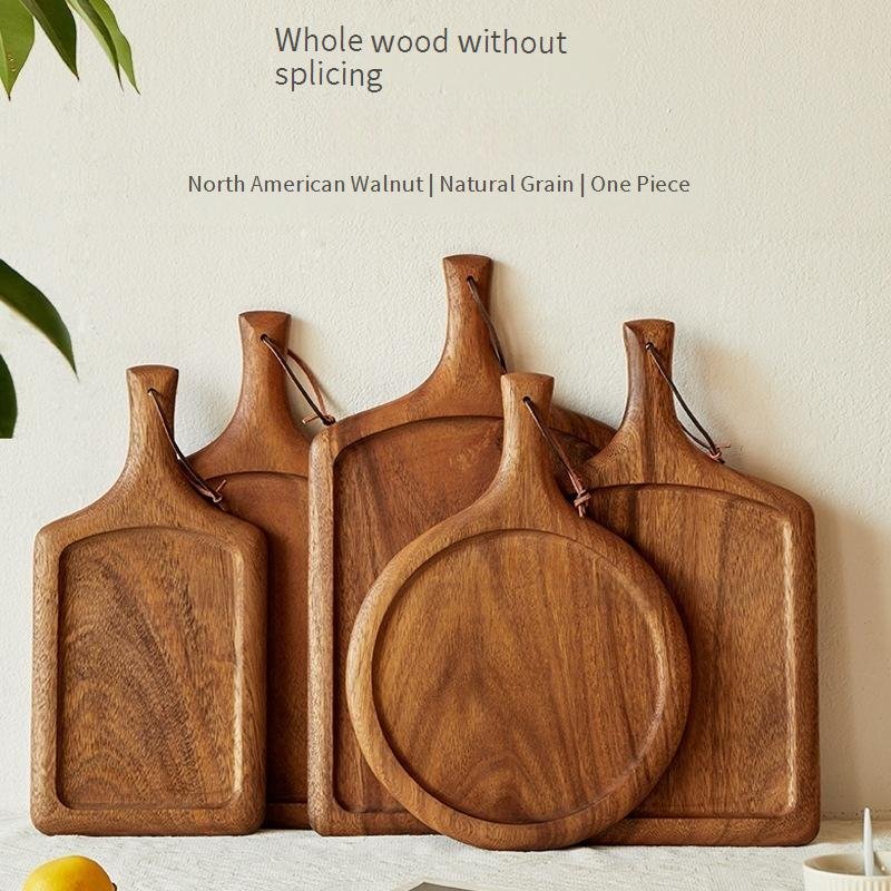 Japanese Style Solid Wood Steak Plate - Multi-Purpose Pizza Serving Board For Western Dining Presentation