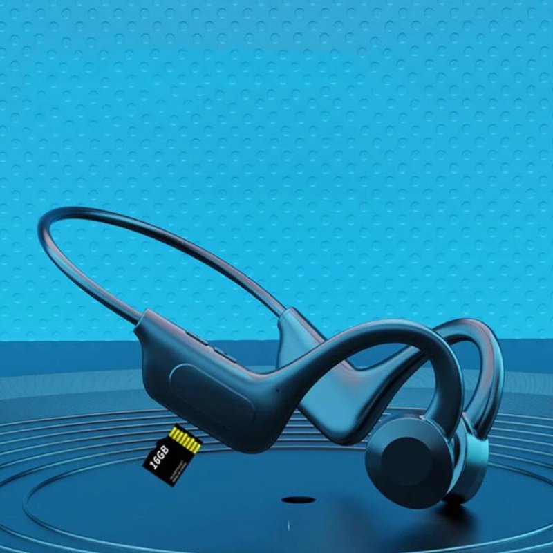 Earphones Wireless Bluetooth Bone Conduction Headphones Neckband Sport Headset with TF Card MP3 Player For Android IOS