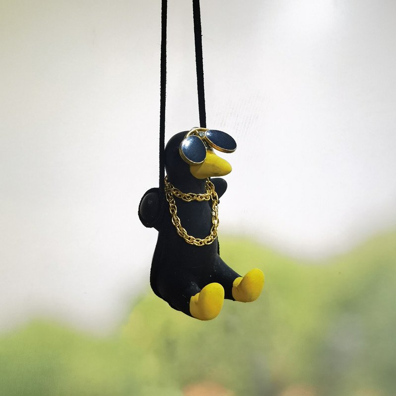 Ccar aromatherapy net red duck pendant plaster aromatherapy duck pendant swing duck car rearview mirror decoration