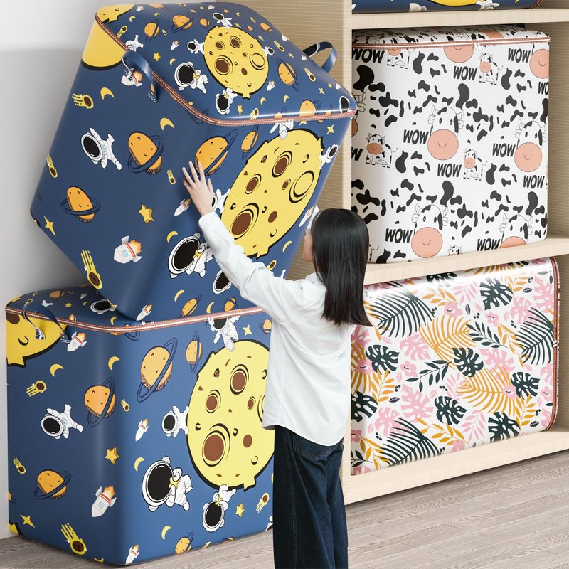 Functional Bags Giant clothes storage bag dustproof and moisture proof quilt storage bag dirty clothes basket dormitory moving box portable foldable