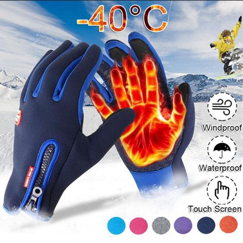 Gants coupe-vent antidérapants, gants thermiques d'hiver pour hommes et femmes, gants chauds pour écran tactile, cyclisme, conduite, moto