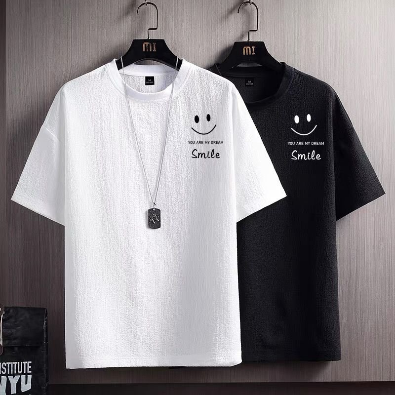 Clearance to pick up leaks ~ special summer new thin short sleeve T-shirt men's trend ice silk loose half sleeve boys clothes
