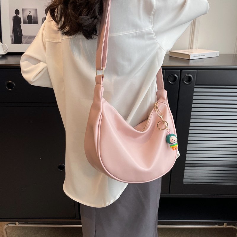 Women's Bags Textured Fashionable Fresh Handbags Shoulder Crossbody Underarm Bags Niche Literary Dumpling Bags