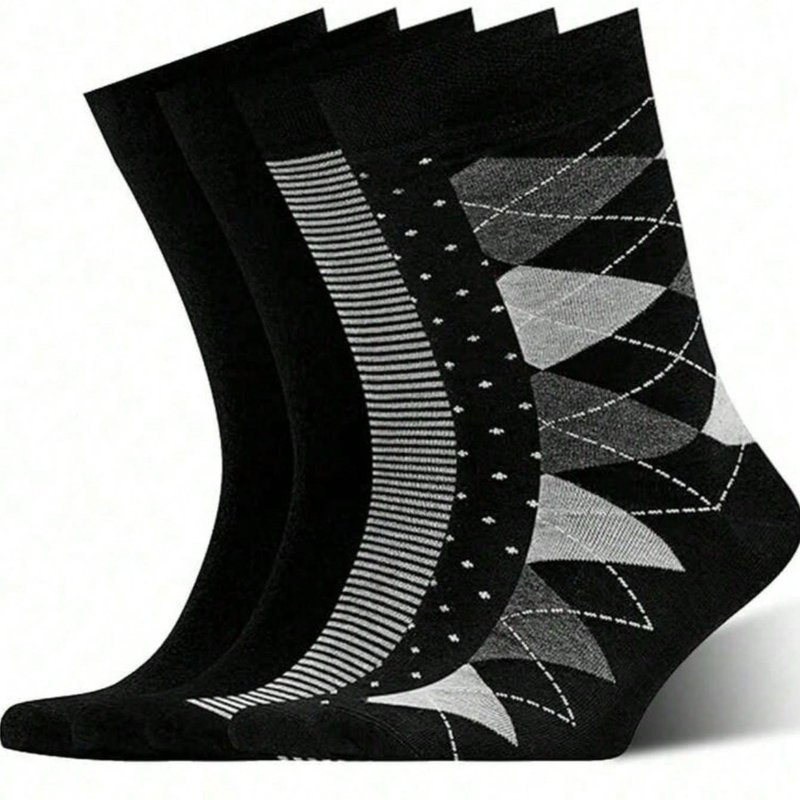 Men's Formal Business Socks, Mid Tube Leather Shoes Socks, Cotton British Style Suit Socks, High Tube Gentleman Long Socks