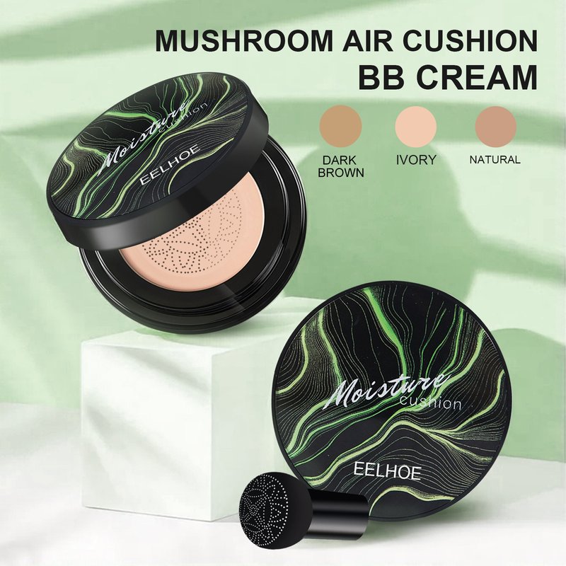 EELHOE Mushroom Head Air Cushion CC Cream Moisturizing BB Cream Matte Even Skin Tone Nude Makeup Base Primer