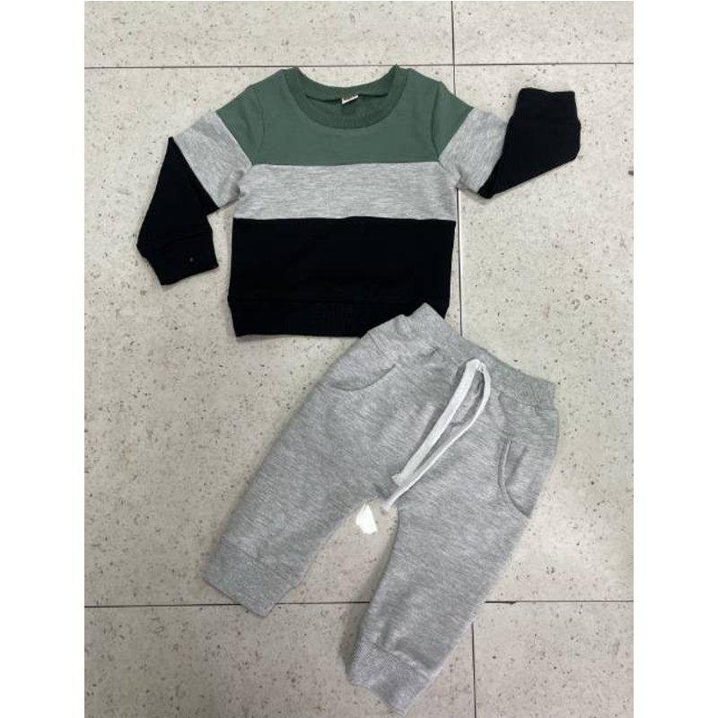 Babies' Clothing New Boys Fashion Splicing Sports Suits For Children Long-sleeved Color Matching Casual Children's Clothing
