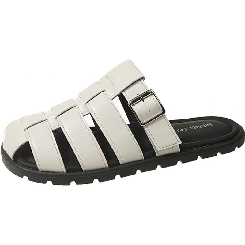 size large size women's shoes fat feet wide feet women 2024 new high heel summer sandals outdoor slippers flat 41