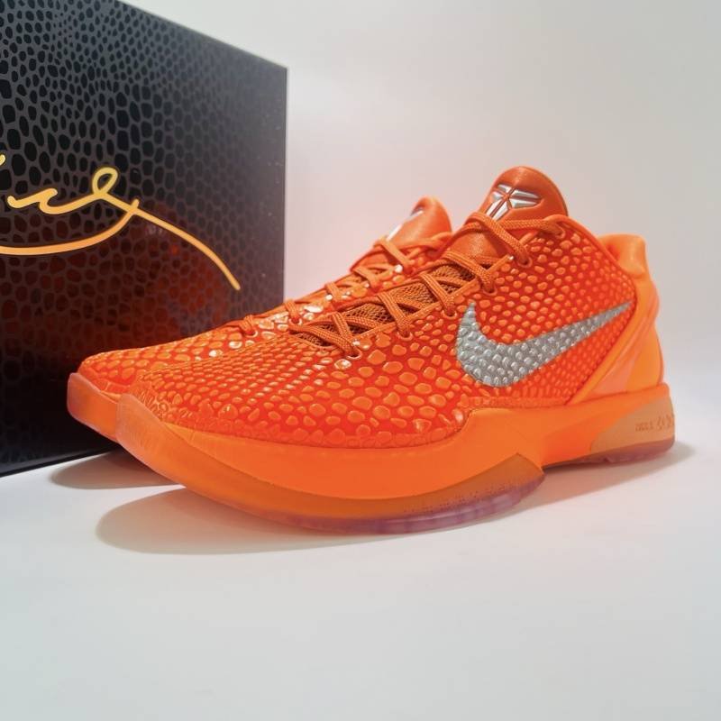 Nike Kobe 6 Propro "All Orange" Men's And Women's Low-waist Basketball Shoes, Comfortable, Anti-slip And Durable